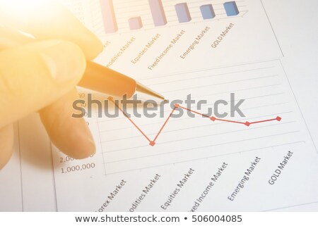 Stock fotó: Gold Business Graph Up