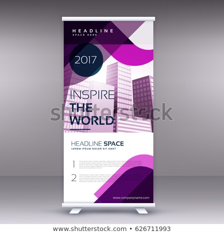 Stock fotó: Awesome Business Roll Up Banner Or Standee Design Template