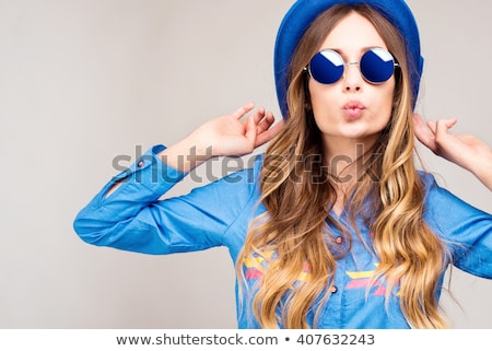 Stock foto: Summer Womans Hat And Glasses