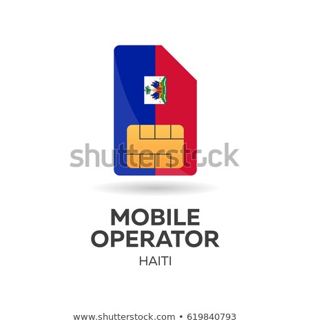 Foto d'archivio: Haiti Mobile Operator Sim Card With Flag Vector Illustration