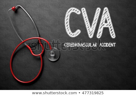 Stockfoto: Chalkboard With Cerebrovascular Insult 3d Illustration