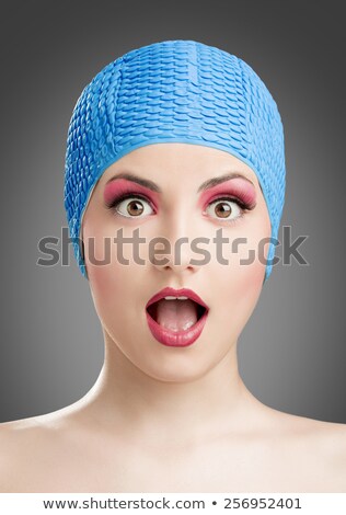 Stok fotoğraf: Pretty Woman Wearing Swim Cap
