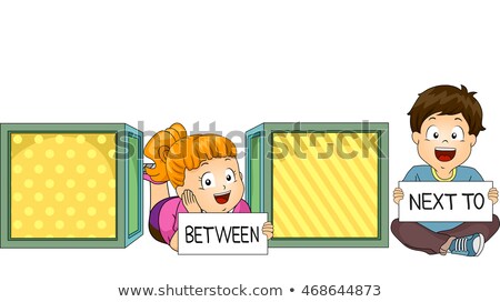 Stock photo: Kids Blocks Between Next To Meaning