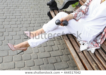 Сток-фото: Beautiful Girl On The Bench