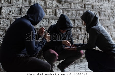 Foto d'archivio: Addicted Young Man Consuming Illegal Drugs