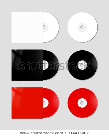 ストックフォト: Red Cd - Dvd Mockup Template Isolated On White