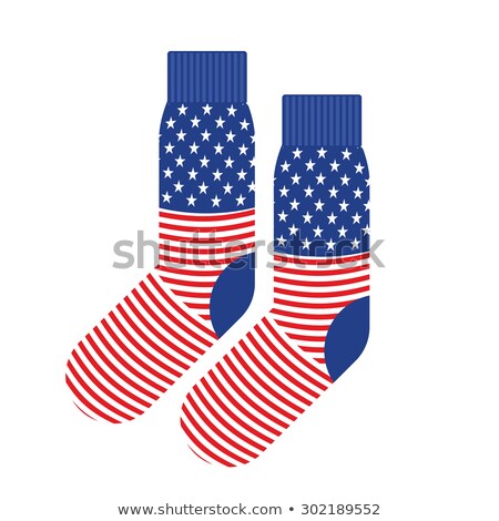 Foto d'archivio: Usa Patriot Socks Clothing Accessory Is An American Flag Vecto