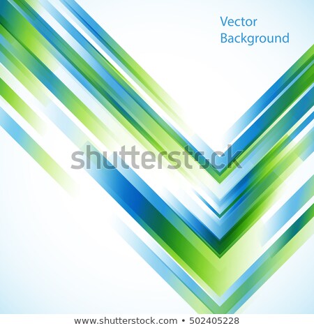 Stok fotoğraf: Blue And Green Futuristic Corner Shape Vector Illustration