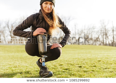 Сток-фото: Image Of Fitness Disabled Sportsgirl With Prosthesis In Sportswe