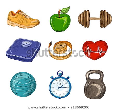 ストックフォト: Kettlebells Set Isolated Vector Illustration