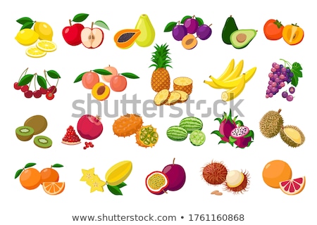 Stok fotoğraf: Rambutan Exotic Juicy Fruit Vector Isolated Icon