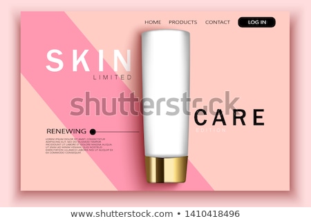 Foto stock: Packaging Design Concept Landing Page