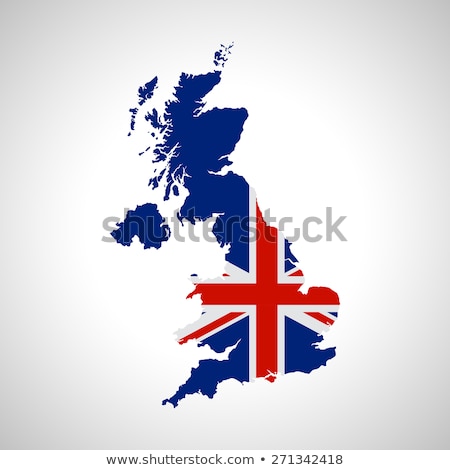 Foto stock: Uk Flag In Map