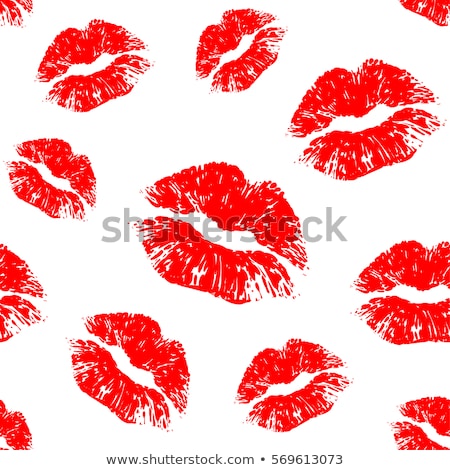 Stockfoto: Seamless Pattern Print Of Lips