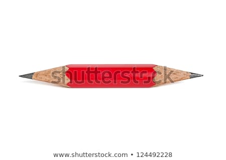 Stockfoto: Short Pencil That Is Sharpened On Both Sides With Sharpener