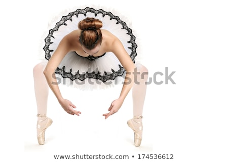 Foto stock: Ballet Dancer In Traditional Pancake Performance Outfit