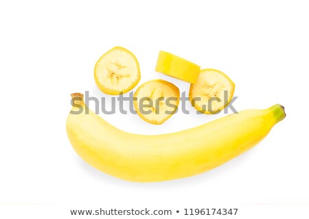 Сток-фото: Close Up View Of Banana Isolated