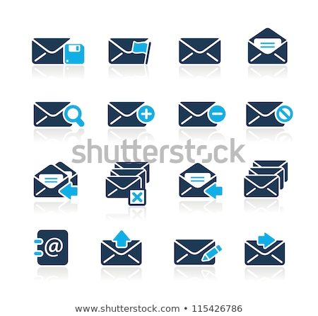 Blue Mail Icon Foto d'archivio © Palsur