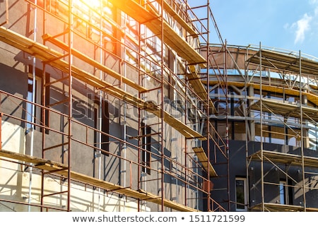 Foto stock: Building With A Scaffold