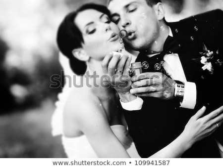 Сток-фото: Beautiful Wedding Couple Posing