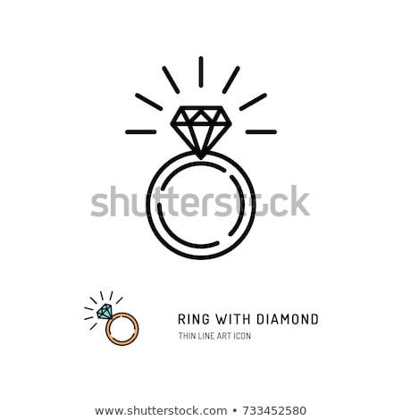 Stockfoto: Vector Wedding Rings Simple Flat Icon