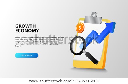 Foto stock: Clipboard With Economic Forecasting 3d