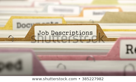 Сток-фото: File Folder Labeled As Job Descriptions