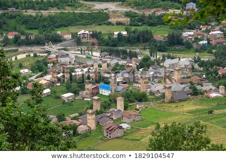 Stok fotoğraf: Old Georgian Town Of Mestia Tourist Attraction