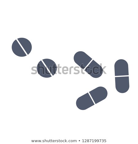 Foto stock: Pill Icon In Trendy Flat Style Pill Icon Page Symbol For Your Web Site Design Medical Presentation