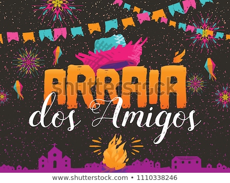 Foto stock: Festa Junina Bonfire Background Design