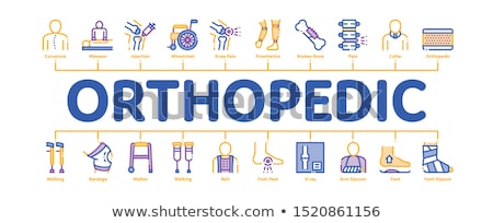 Сток-фото: Orthopedic Minimal Infographic Banner Vector