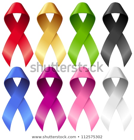 Pink Breast Cancer Ribbon Isolated White Frame Foto d'archivio © d-e-n-i-s