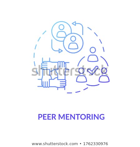 Stock fotó: Peer Mentoring Concept Icon