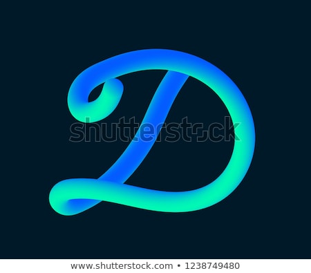Stock foto: Neon Sign Letter D