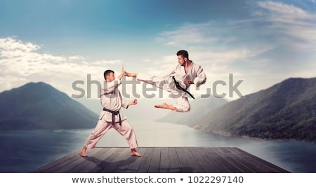 Foto stock: Men Self Defence