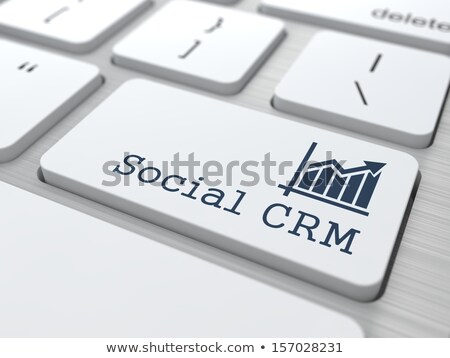 Foto d'archivio: Keyboard With Social Crm Button