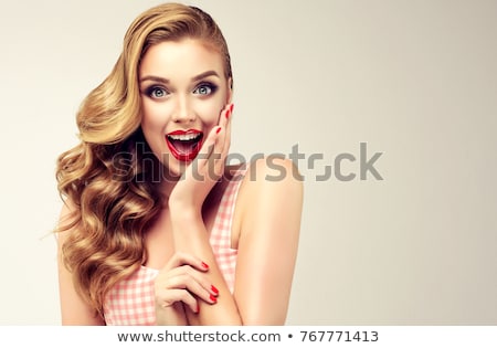 Stock fotó: Smiling Blonde Beautiful Woman