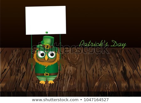 Сток-фото: Shamrock Hat Blank Sign