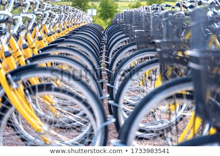 Stockfoto: Station Of Urban Bicycles For Rent