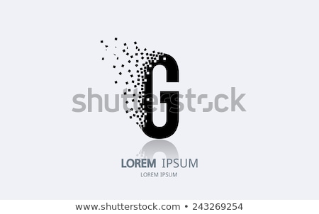 Foto stock: Alphabet Particles Logotype Letter G