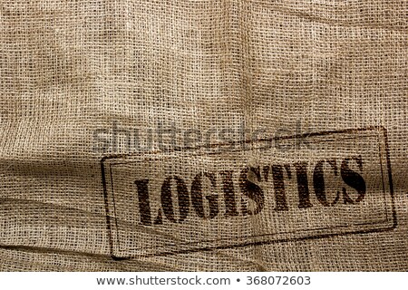 Foto stock: Background Of Burlap For Packaging And Further Logistics