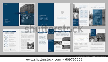 Stock photo: Blue Annual Report Template Business Brochure Flyer Template In