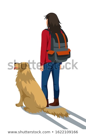 Stock fotó: Teen Girl With The Dog