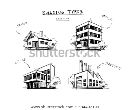Stock photo: Office Building Sketch Icon