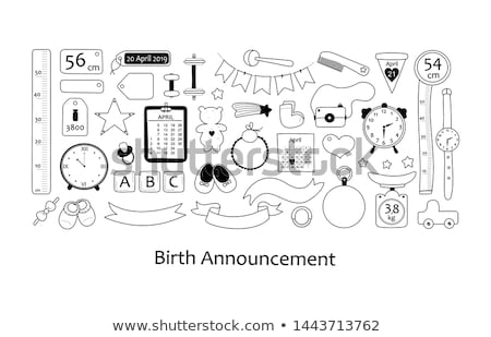 Stock fotó: Announcement For Birth