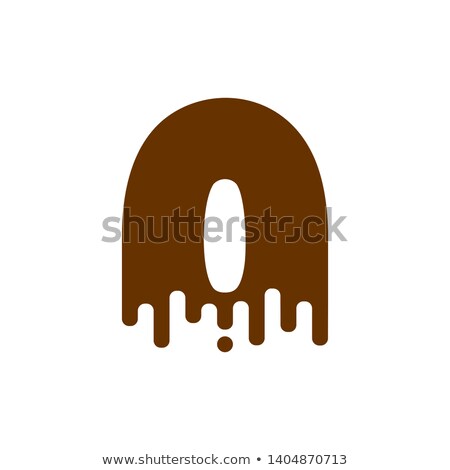 Number 0 Chocolate Font Sweetness Numeral Zero Alphabet Liquid Сток-фото © MaryValery