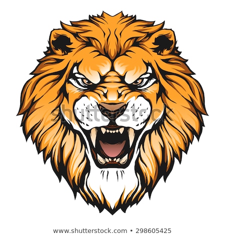 Foto stock: Illustration Of A Heraldic Lion Lion Mascot Vector Illustrati