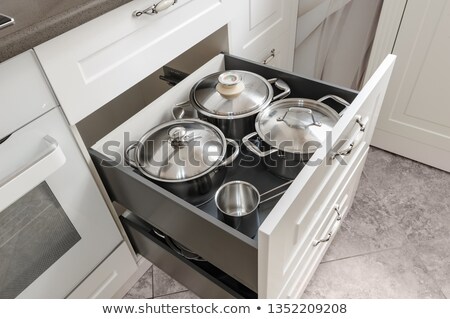 Stock photo: Opened Black Drawer