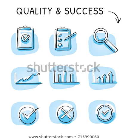 Stockfoto: Set Of Graphs On The Whiteboard Vector Cartoon