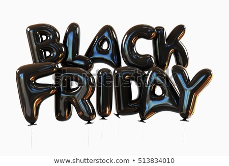 Stock foto: Balloon With Black Friday Sale Sign 3d Rendering